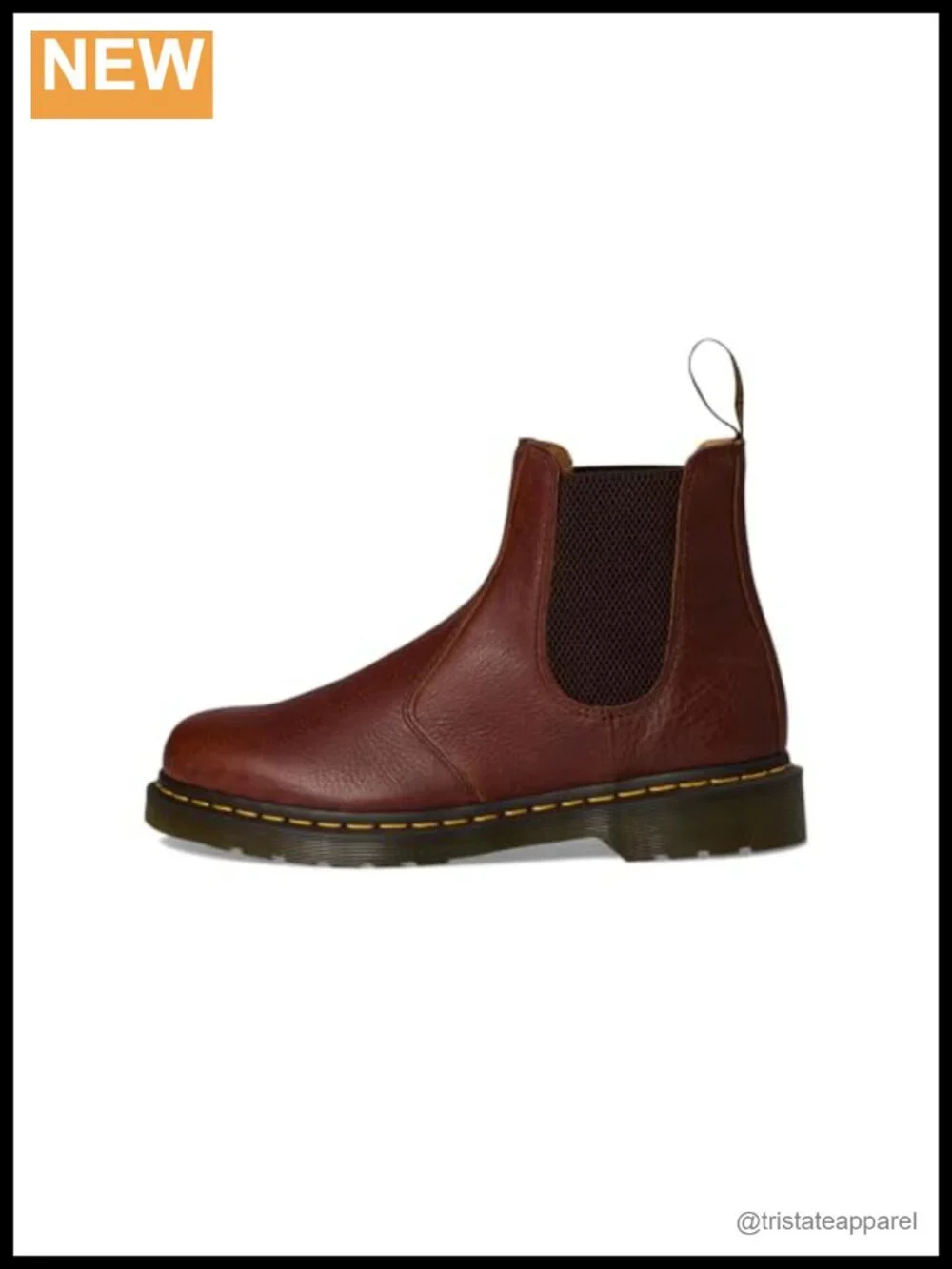 Leather Ankle Chelsea Boots Unisex Pull-On Round Toe